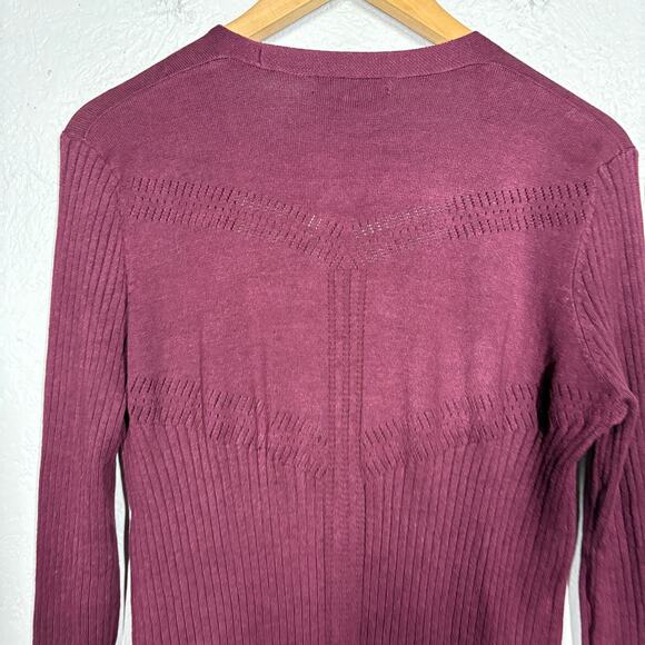 NEW! Love Ellie x Stitchfix Rayna Chevron Back Ribbed Knit Cardigan Sweater - M - Picture 7 of 7